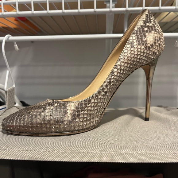 Jimmy Choo Snake Skin Heels Size 40 - Picture 7 of 7